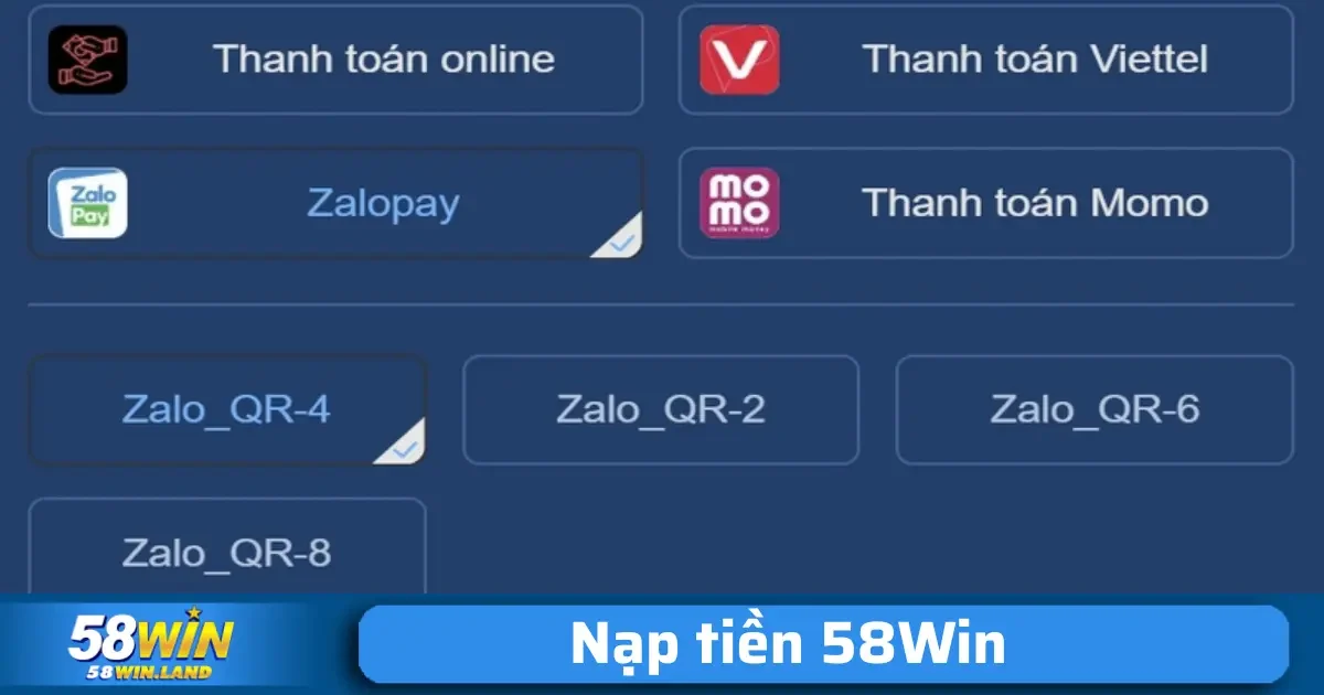 Bí Quyết Nạp Tiền 58Win - Khởi Đầu Hành Trình Thắng Lớn Trong Vài Bước - Ảnh 2