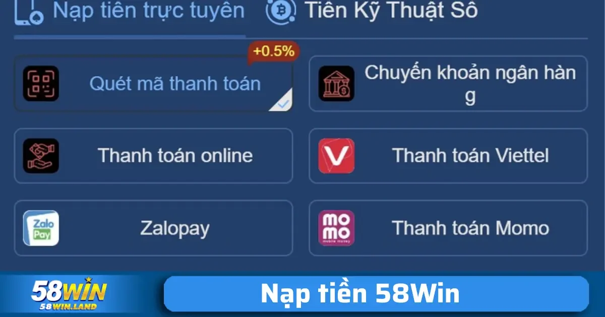 Bí Quyết Nạp Tiền 58Win - Khởi Đầu Hành Trình Thắng Lớn Trong Vài Bước - Ảnh 3